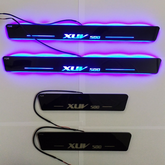 Matrix Moving LED Light Scuff Sill Plate Guards for Mahindra Xuv 500 (Set of 4Pcs.) Matrix Moving LED Light Scuff Sill Plate Guards for Mahindra Xuv 500 (Set of 4Pcs.)
