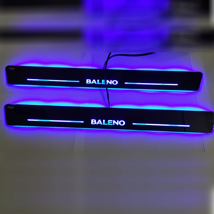 Car Door LED Matrix Moving Light Scuff Sill Plate Guards for Maruti Suzuki Baleno New (Set of 4Pcs.) Car Door LED Matrix Moving Light Scuff Sill Plate Guards for Maruti Suzuki Baleno New (Set of 4Pcs.)
