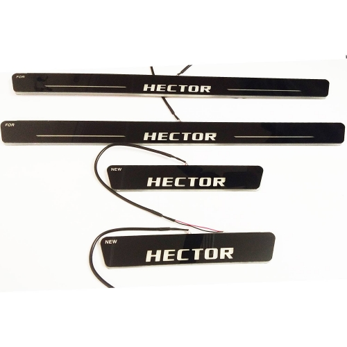 MG Hector Plus Door LED Light Scuff Sill Plate Guards in Multi Color with Moving Matrix Style (Set of 4Pcs.)
