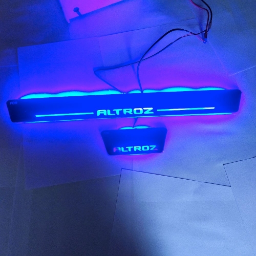 Matrix Moving  LED Light Scuff Sill Plate Guards for Tata Altroz (Set of 4Pcs.)