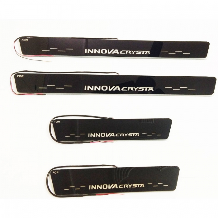 Toyota New Innova Crysta Facelift 2021 Side Door Scuff LED Foot Step Sill Plate Guard (Set of 4Pcs) Toyota New Innova Crysta Facelift 2021 Side Door Scuff LED Foot Step Sill Plate Guard (Set of 4Pcs)
