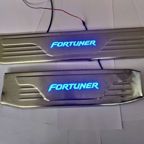 Toyota Fortuner 2016 Onwards Door Opening OEM LED Scuff Sill Plate - 4 Pieces