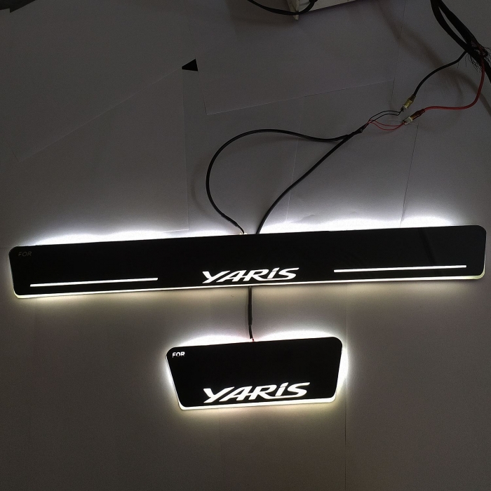 Car Door LED Light Scuff Sill Plate Guards for Toyota Yaris Matrix Moving Light (Set of 4Pcs.) Car Door LED Light Scuff Sill Plate Guards for Toyota Yaris Matrix Moving Light (Set of 4Pcs.)