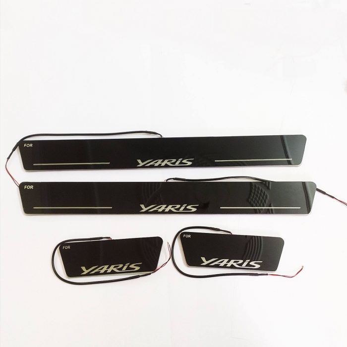 Car Door LED Light Scuff Sill Plate Guards for Toyota Yaris Matrix Moving Light (Set of 4Pcs.) Car Door LED Light Scuff Sill Plate Guards for Toyota Yaris Matrix Moving Light (Set of 4Pcs.)