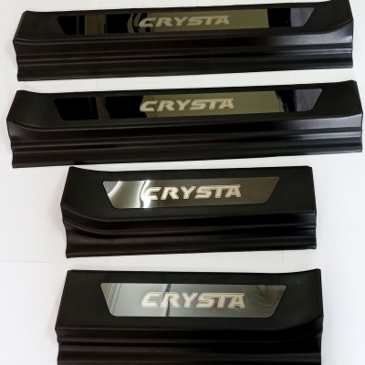 Toyota Innova Crysta 2016 Onwards OEM Door Opening LED Lights Scuff Sill Plate - 4 Pieces