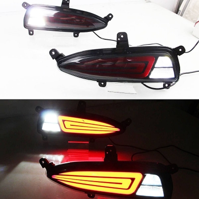 Hyundai i20 Elite Facelift 2018-2020 Bumper LED Reflector Lights in Tail Light Design (Set of 2Pcs)