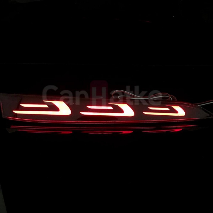 Hyundai New Verna 2017 Bumper LED Reflector Lights in Tail Light Design (Set of 2Pcs.)