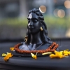 Matte Black Finish Shiva Adiyogi Murti Statue Idol is Beautifully Suitable For Car Dashboard