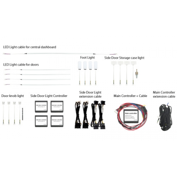 Blaupunkt M18 Car LED Interior Ambient Lights - 18 Pieces