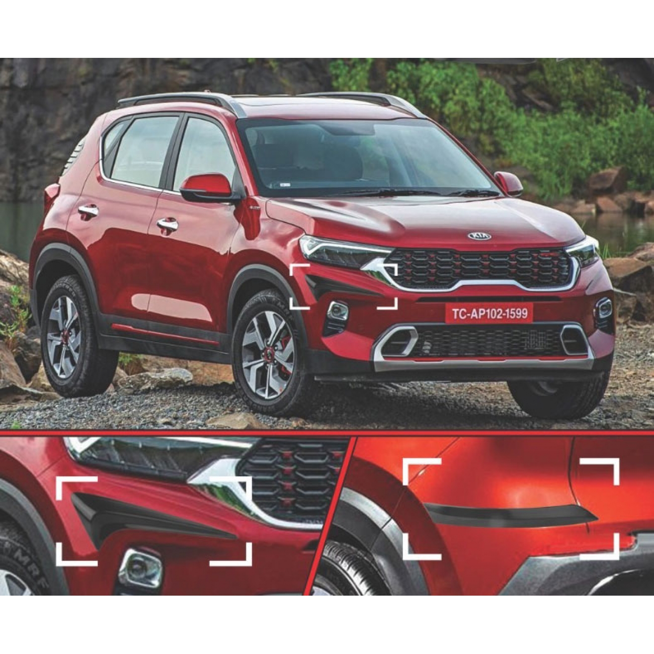 Galio Kia Custmoised Bumper Protector Guard Set Of 4