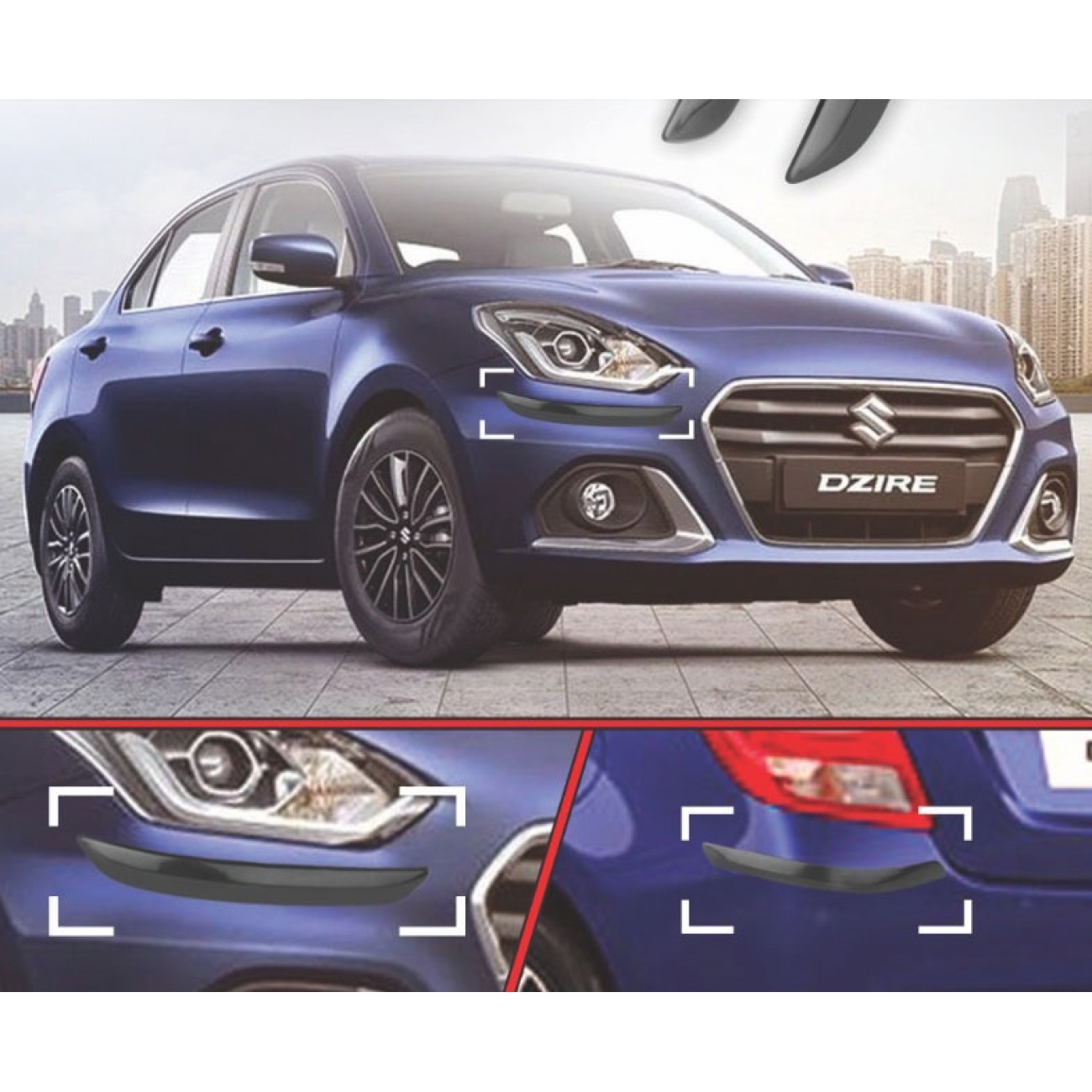 Maruti Suzuki New Dzire 2017 Onward Custmoised Bumper Protector Guard