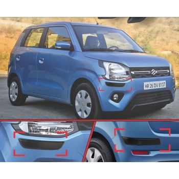 Maruti Suzuki New Wagon R 2019 Onward Custmoised Bumper Protector Guard Set Of 4