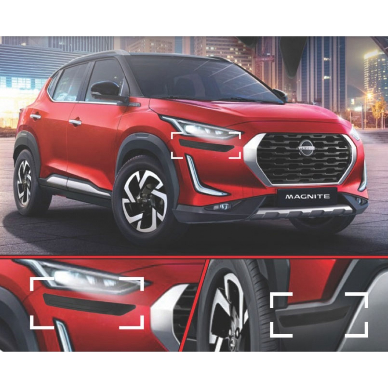 Nissan Magnite Custmoised Bumper Protector Guard Set Of 4