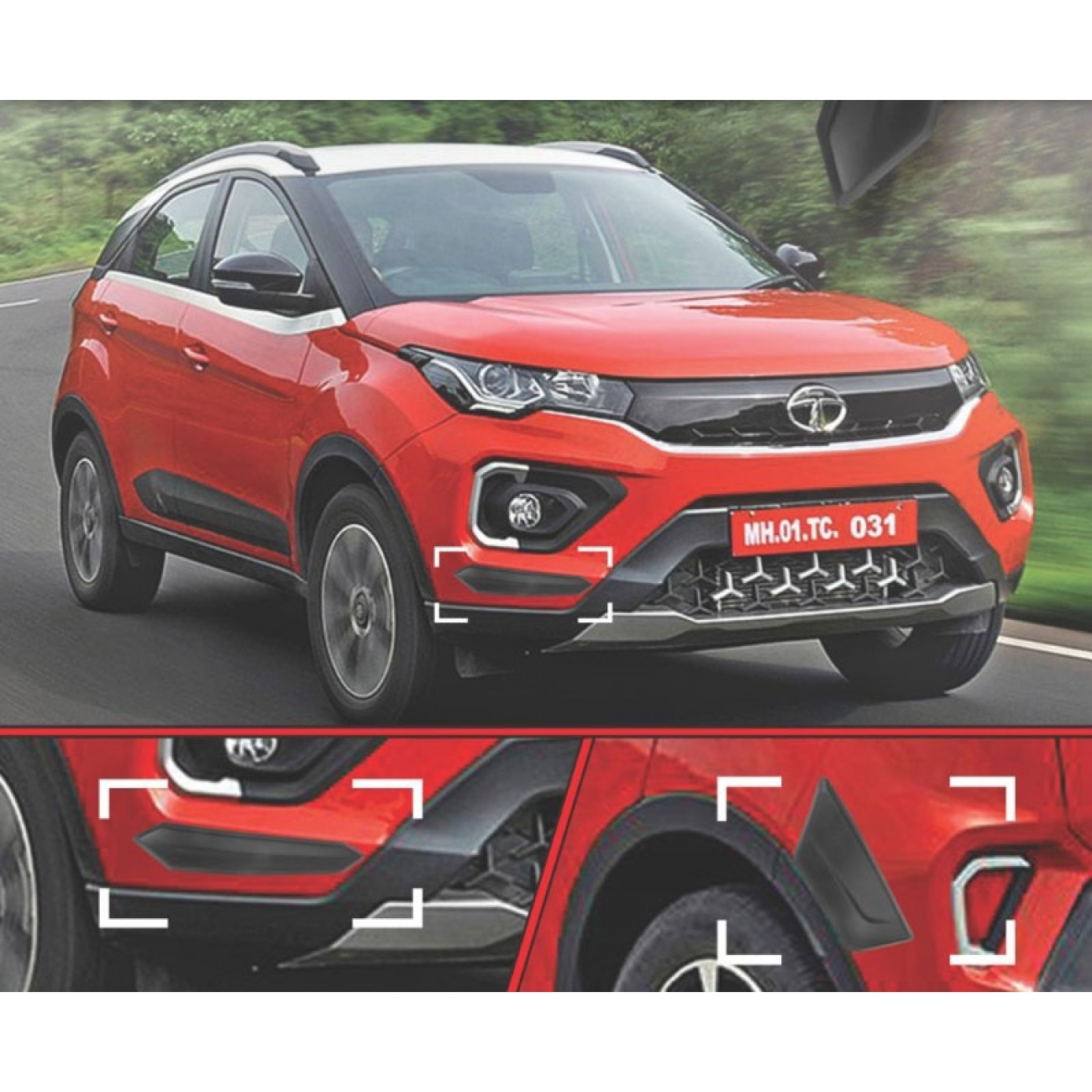Tata Nexon 2020 Custmoised Bumper Protector Guard (Set Of 4 Pcs.)