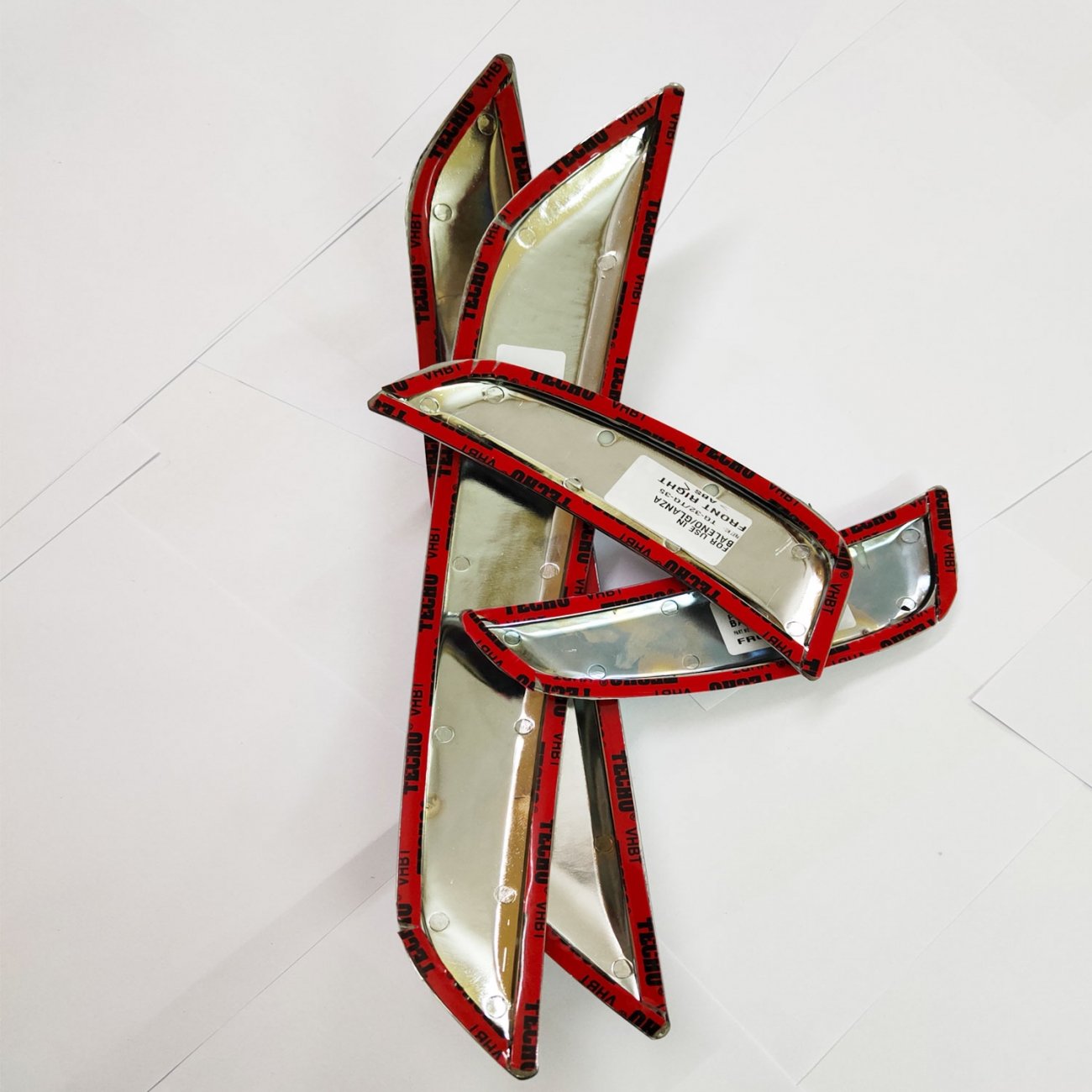 Toyota Glanza Custmoised Chrome Finish Bumper Protector Guard Set Of 4