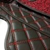 Kia Seltos Diamond Pattern Luxury Car Floor Mats 7D Car Floor Mats Black In Red Thread (Set Of 3)