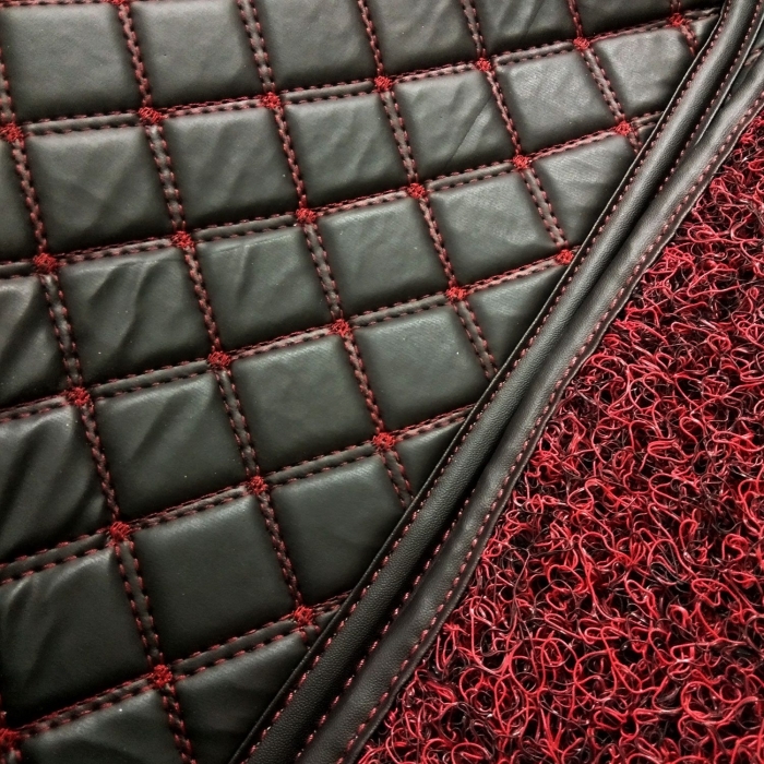 Hyundai New Creta 2020 Diamond Pattern Luxury Car Floor Mats 7D Car Floor Mats Black In Red Thread (Set Of 3) Hyundai New Creta 2020 Diamond Pattern Luxury Car Floor Mats 7D Car Floor Mats Black In Red Thread (Set Of 3)
