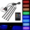 Car Interior Under Dashbord Atmosphere Multicolor Strip LED Light With Wireless Remote Control