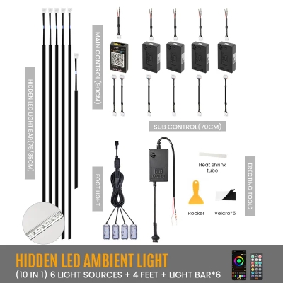 Cardi K3 Active Ultra Ambient RGB LED Interior Lights - 10 Pieces