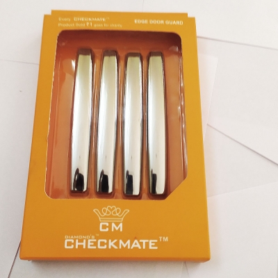 Checkmate Universal Car Door Guard Scratch Protector Set Of 4 (Chrome) Checkmate Universal Car Door Guard Scratch Protector Set Of 4 (Chrome)