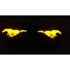 Ford New Endeavour Side Fender LED DRL Light Mustang Logo with Carbon Graphite Texture (Set of 2Pcs.)