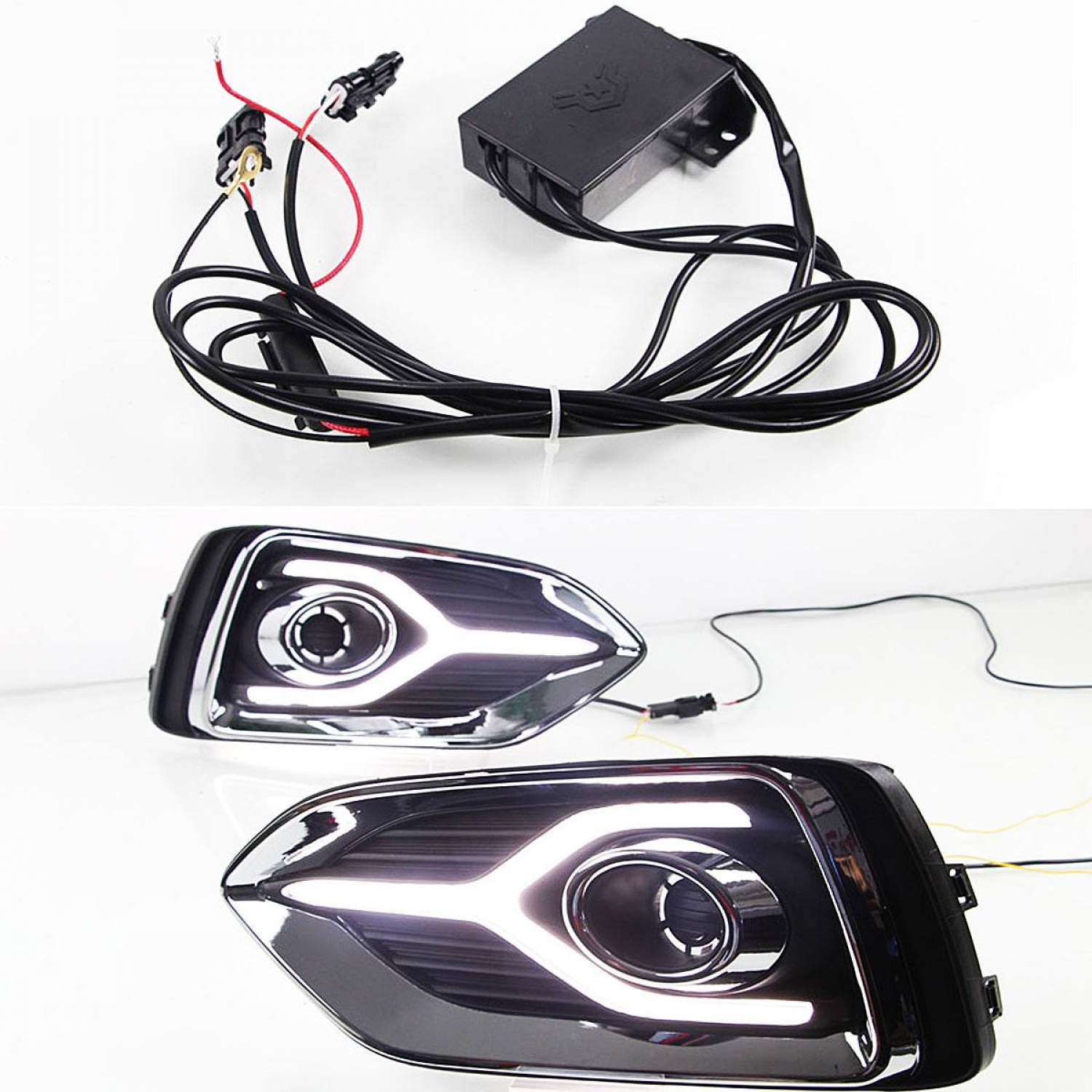 Hyundai Verna 2017-2019 Front LED DRL Day Time Running Light (Set of 2Pcs.)