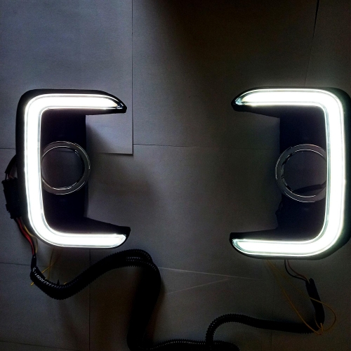 Kia Seltos LED DRL Light with Moving Matrix Turn Signal Indicator - By Volmax (Set of 2Pcs.) Kia Seltos LED DRL Light with Moving Matrix Turn Signal Indicator - By Volmax (Set of 2Pcs.)