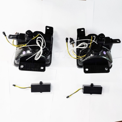 Mahindra Thar 2020 Onward Front Fender LED Strip DRL Light With Matrix Turn Signal (Set of 2Pcs.)
