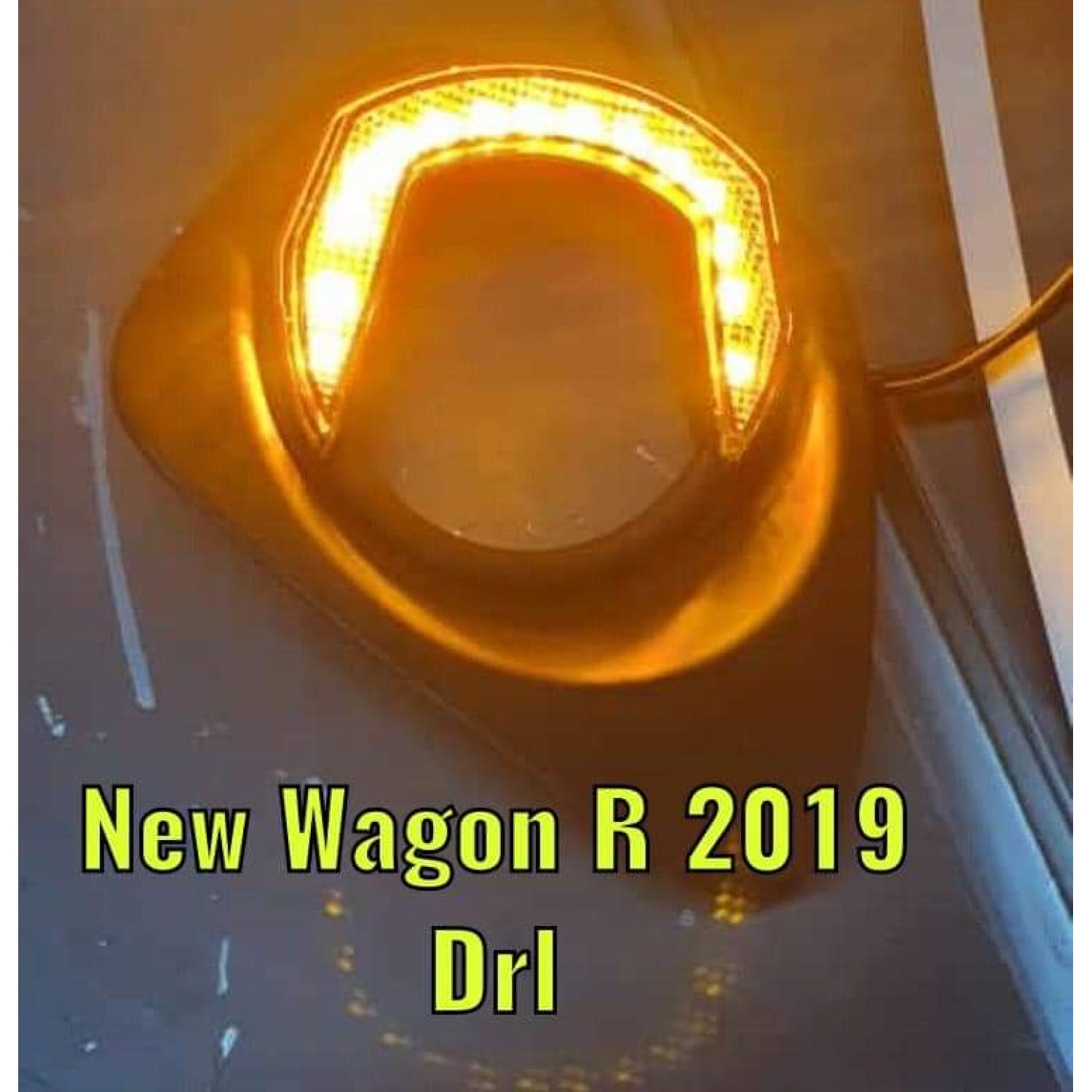 Maruti Suzuki New Wagon R 2019 Onwards LED DRL Daytime Running Light With Matrix Turn Signal Set of 2Pcs