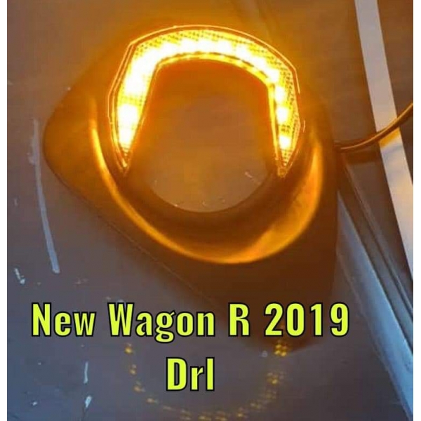 Maruti Suzuki New Wagon R 2019 Onwards LED DRL Daytime Running Light With Matrix Turn Signal - Set of 2Pcs