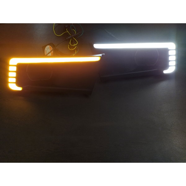 Maruti Vitara Brezza 2016 - 2019 LED DRL Daytime Running Light With Matrix Turn Signal -  Set of 2.