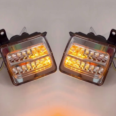 Mahindra Thar 2020 Onward Front Fender LED DRL Light With Matrix Turn Signal - Set of 2