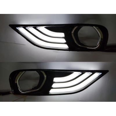 Tata New Tigor Facelift 2020 Front LED DRL Day Time Running Lights with Matrix Turn Signal Indicator (Set of 2Pcs.)