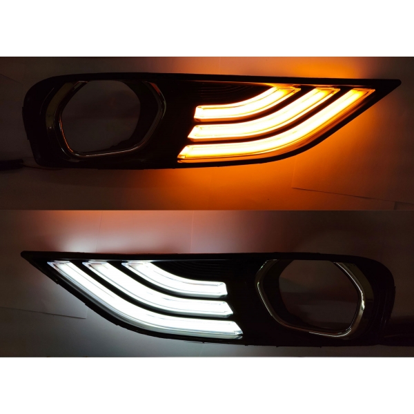 Tata New Tigor Facelift 2020 Front LED DRL Day Time Running Lights with Matrix Turn Signal Indicator (Set of 2Pcs.)