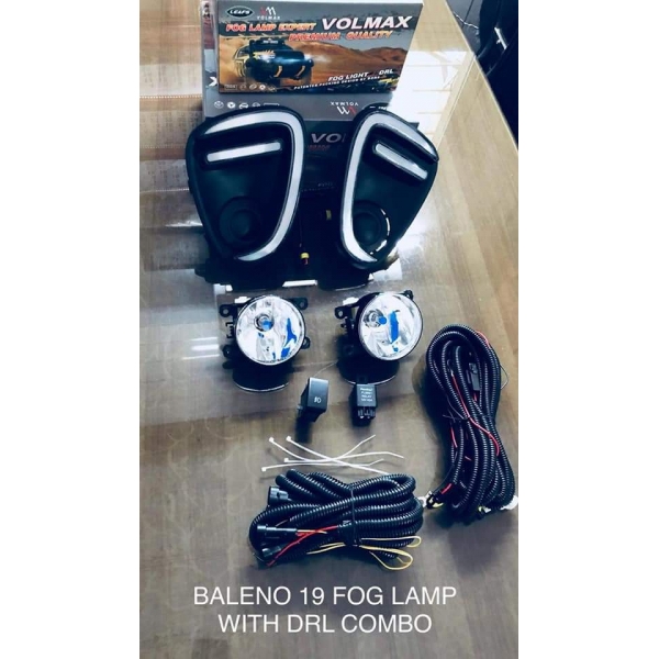 Toyota Glanza 2019-2022 Front LED DRL Day Time Running Light with Fog Lights (Set of 2Pcs.)
