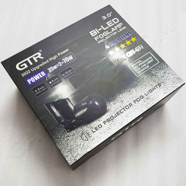 GTR 70W Projector Fog Lamp 3 Inche With Hi / Low Beam- Blue Lense