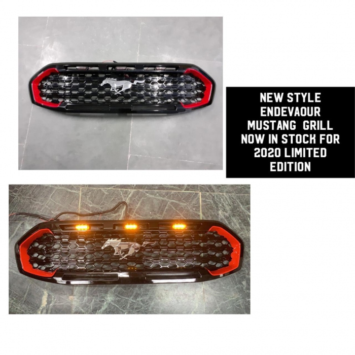 Ford Mustang Style Front Grill With LED Lights For New Endeavour 2020 Type 3 Ford Mustang Style Front Grill With LED Lights For New Endeavour 2020 Type 3