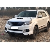 Toyota Fortuner Type 2 Black Glossy Front Grill  with Chrome Line in High Quality ABS Material