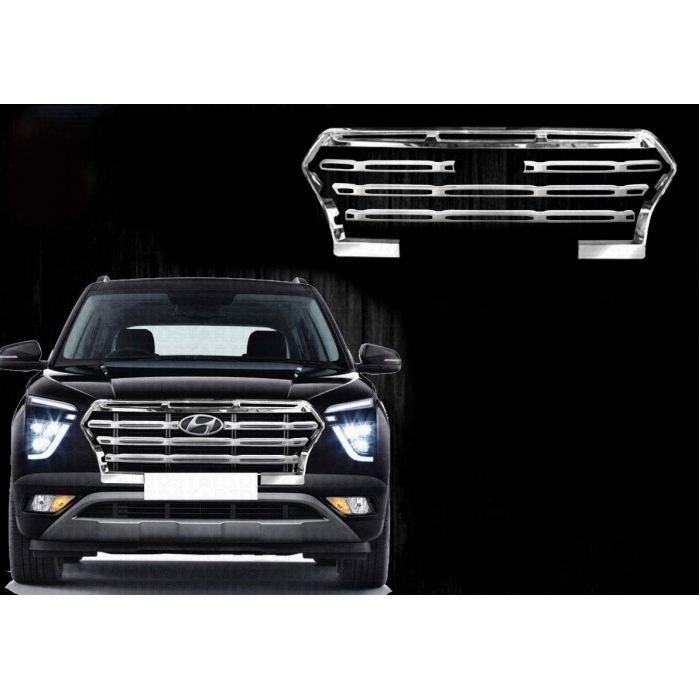 Hyundai New Generation Creta 2020 Chrome Front Grill Complete (Ring and Slats)