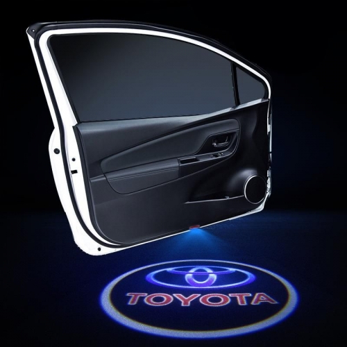 Wireless Car Welcome Logo Shadow Projector Ghost Lights Kit For Toyota Glanza Set Of 2 