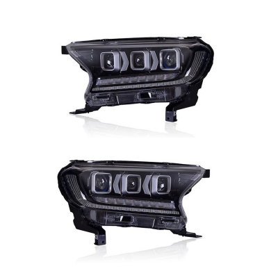 Ford New Endeavour Facelift 2019 Onwards Bugatti Style Modified Headlight with Drl and Projector Lamp (Set of 2Pcs.) Ford New Endeavour Facelift 2019 Onwards Bugatti Style Modified Headlight with Drl and Projector Lamp (Set of 2Pcs.)