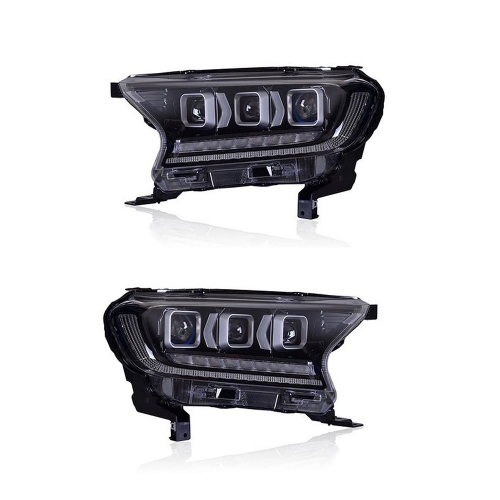 Ford New Endeavour Bugatti Style Modified Headlight with Drl and Projector Lamp (Set of 2Pcs.)