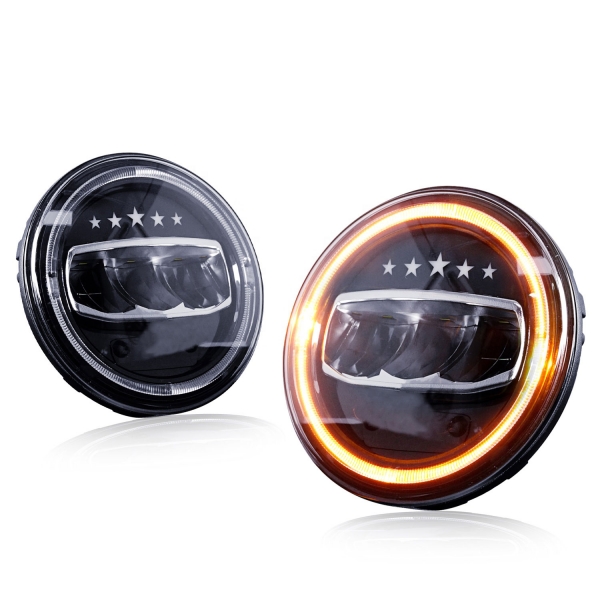 Mahindra New Thar 2010-2020 LED Headlight With DRL G - Wagon Style With 1 Year Warranty (Set Of 2 Pcs.)