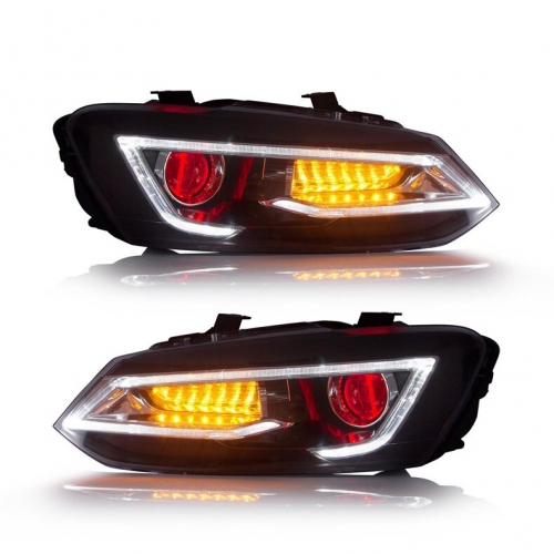 Volkswagen Polo Modified Headlight with Drl and Projector Lamp (Set of 2Pcs.)