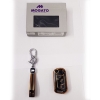 Mogato Premium Quality Soft TPU Leather Pattern Key Cover With Chain For Tata Cars - TATA01