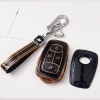 Mogato Premium Quality Soft TPU Leather Pattern Key Cover With Chain For Tata Cars - Tata-02
