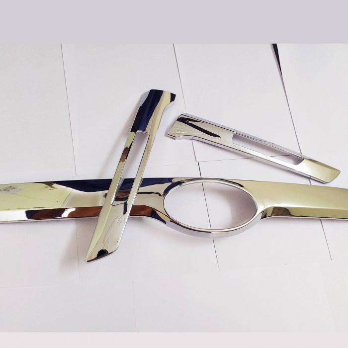 Kia Seltos License & Number Plate Chrome Garnish Trims Set Of 3 Kia Seltos License & Number Plate Chrome Garnish Trims Set Of 3