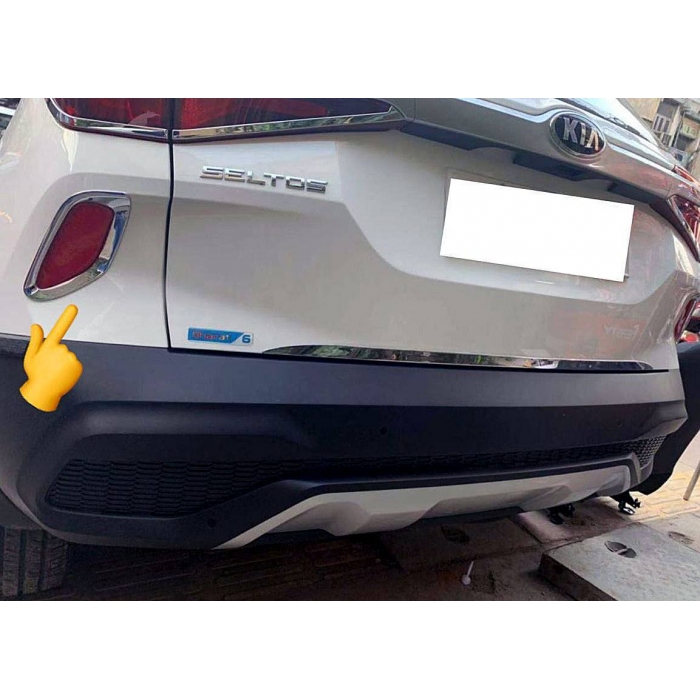 Kia Seltos Reflector Chrome Cover Trims (Set of 2Pcs.) Kia Seltos Reflector Chrome Cover Trims (Set of 2Pcs.)