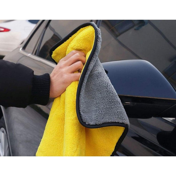 Microfiber Cloth for Car Cleaning and Detailing Dual Sided, Extra Thick Plush Microfiber Towel Lint 60x40CM 800GSM (Pack of 3, Heavy Quality)