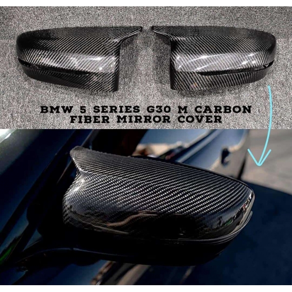 BMW 5 Series G30 Carbon Finish Mirror Cap - Set Of 2